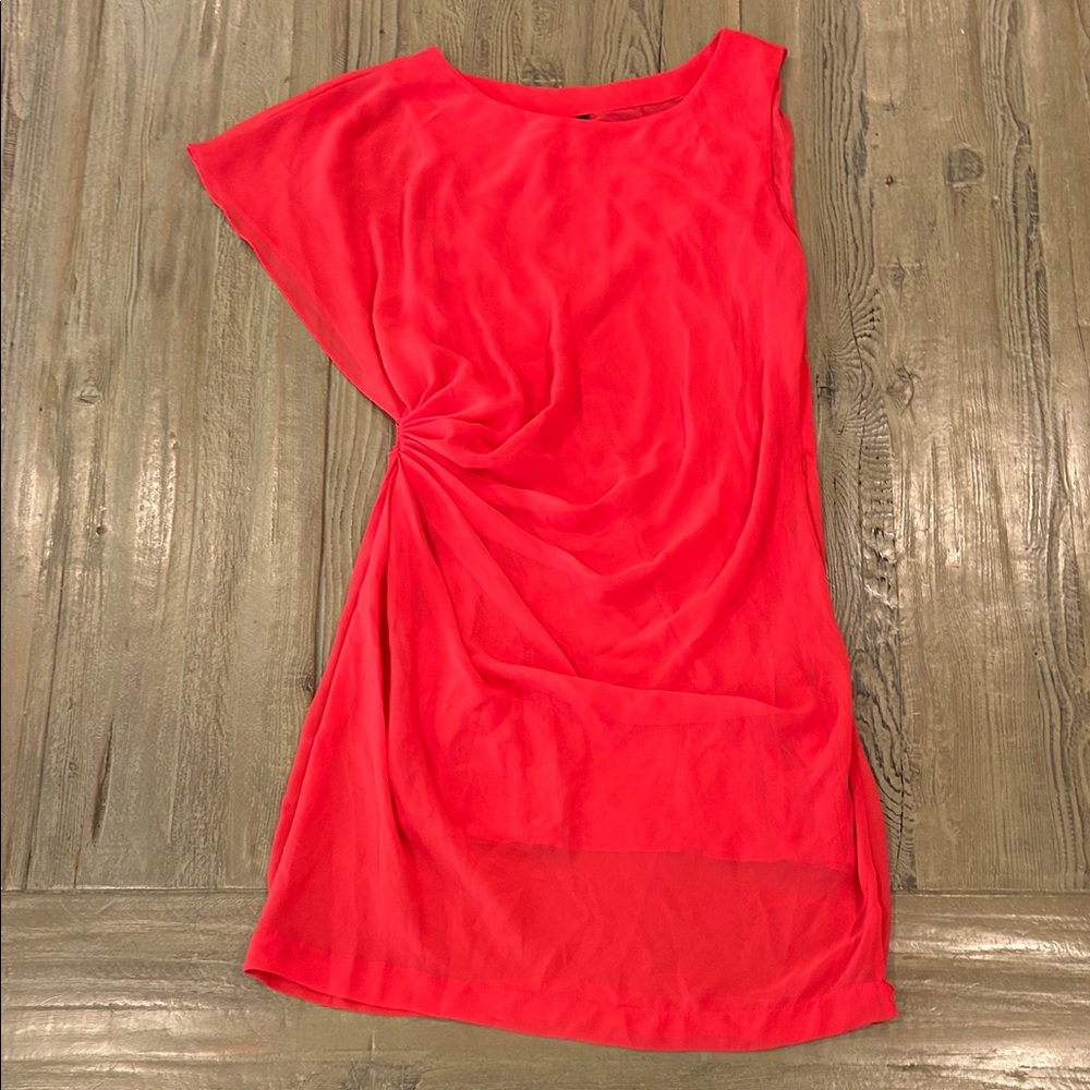 Vibrant Pink Draped Dress